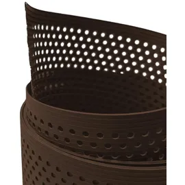 zaunzu® Sichtschutzstreifen Rille Gelocht 50 x 19 cm Braun PP 1 St.