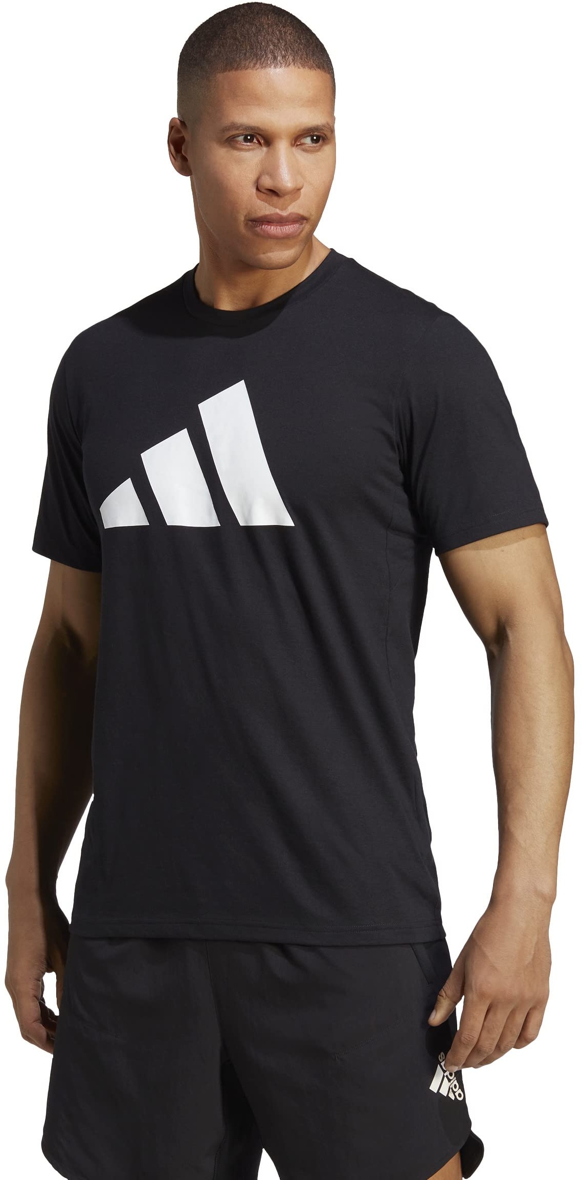 Adidas Herren Tr-es Fr Logo T Tshirt, schwarz/weiß, XL