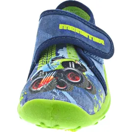 Fischer Markenschuh Hausschuh Blau 33