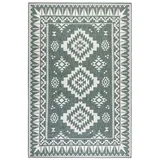 ELLE DECORATION "Dynamic, Wendeteppich", grün, B:80cm H:5mm L:150cm, Polypropylen, Teppiche, Teppich, Flachgewebe, In-& Outdoor, Modern, wendbar, Balkon, Wohnzimmer, Außen