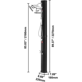Vevor Solardusche schwarz 40 l