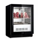 Klarstein Kühlschrank, Reifeschrank für Dry Aged Beef, 1 Zonen Kühlschrank mit Glastür, In- und Outdoor mit LED-Beleuchtung, Freistehend oder Einbaukühlschrank, Temperaturbereich 1-25 °C, 98 L