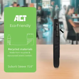 Act Suburb Laptop Sleeve 15.6i made from recycled plastic bottles (AC8585)