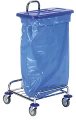 Floorstar Abfallsammelwagen Trennwagen TW1+D120 , mit Deckel, blau