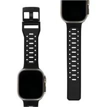 UAG Civlian Strap - Apple Watch 45/44/42mm (42 mm, 44 mm, 45 mm, Silikon), Uhrenarmband, Schwarz