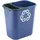 Rubbermaid Rechteckiger Abfalleimer 26,6 l Blau