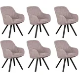 Mr. Deko Esszimmerstuhl Matera Polyester grau 6er Set