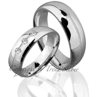 Trauringe123 Trauring Hochzeitsringe Verlobungsringe Trauringe Eheringe Partnerringe aus 925er Silber ohne Stein, J93 53