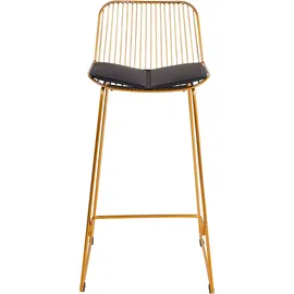 Beliani Barstuhl 2er Set 2er Set 2 x 2 x 2 cm Gold/Schwarz