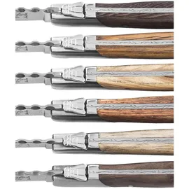 Laguiole Style de Vie Steakmesser Luxury Line, 6-teilig, Gemischtes Holz,