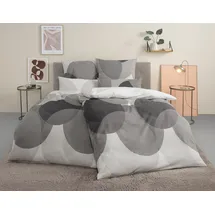 BIERBAUM Carla geometrisch Silber 135 x 200 cm + 40 x 80 cm