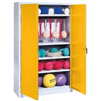 C+P Sportgeräteschrank mit Vollblech-Flügeltüren (Typ 2), HxBxT 195x120x50 cm,