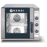 HENDI Kombidämpfer Manuell, Heißluft- mit Dampfbackofen, 1 reversierenden Lüfter, Temperatur bis 260°C, elektronische Timer, Dampfmenge Knopfen, 5x GN 2/3, 400V, 5400W, 700x714x(H)620mm, Edelstahl