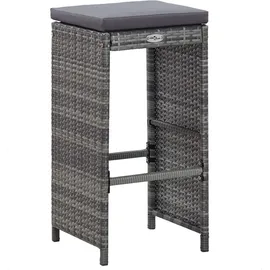vidaXL Gartenbar Set 7-tlg. grau