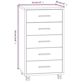 vidaXL Schubladenschrank 48 x 15 x 48 cm weiß