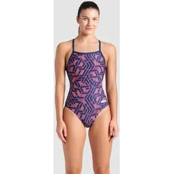 Badeanzug Damen arena Escape Lightdrop-Back - Navy-team Redwhiteblue - 36