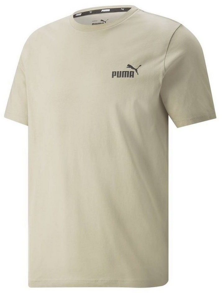 PUMA T-Shirt Herren T-Shirt - ESS Small Logo Tee, Rundhals beige S