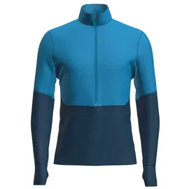 Icebreaker Herren 200 Realfleece Descender Half Zip Longsleeve (Größe M, blau)
