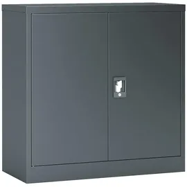 [en.casa] Molise Aktenschrank 90 x 40 x 90 cm Dunkelgrau