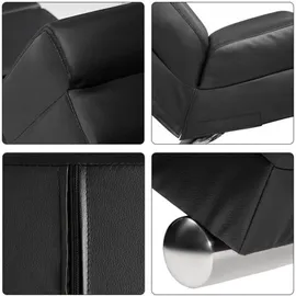 CASARIA Relaxliege London Kunstleder 0 x 0 x 0 cm Schwarz mit Liegeposition