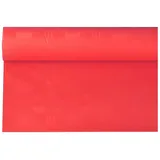 Papstar Papiertischtuch mit Damastprägung 6 m x 1,2 m Rot