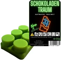 WonderWax Duftwachs WonderWax® Neon Duftriegel 6 x Duftwachs Kreise (Schokoladentraum), Duftrichtung: Schokoladentraum