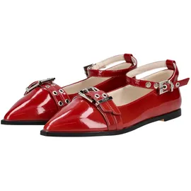 Buffalo Ballerinas in rot lack), | Gr. 37,