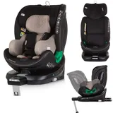 Chipolino i-Size Kindersitz Maximus (40-150 cm) Isofix Stützbein 360° drehbar, Farbe:beige