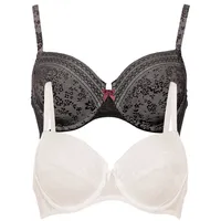 Anita 2er Pack Bügel BH Fleur in Schwarz crystal