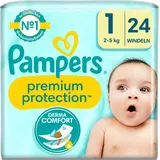 Pampers Pampers® Premium Protection Gr. 1, (2-5 kg) für Neugeborene (0-3 Monate), 24 Stück