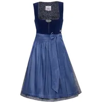 MarJo Dirndl 'Elisabeth' Samt 697758, Azurblau 58cm blau 42