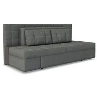 Vicco Schlafsofa mit Bettfunktion 235 x 105 cm Grau Dreisitzer Couch Taschenfederkern Schlafcouch