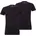 T-Shirt mit geripptem Rundhalsausschnitt im 2er-Pack black XXL