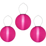 Solar Lampions Außen Wetterfest Lampions Solar Outdoor Solarlampions für außen, IP55 Wasserdicht Hängende Led Solar Laterne für Garten, Hof, Terrasse, Hochzeit, Halloween Fest Deko (30cm/3pcs/Pink#)