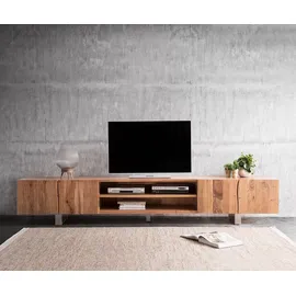 DeLife Live-Edge TV-Lowboard 300 cm 4 Türen 2 Fächer Akazie natur