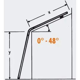 siedra-leitern Siedra Wintergarten Glasdachleiter 988 mit Glasauflage 4x5 Sprossen
