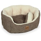 Nobby Komfortbett ALBA oval braun 86 x 70 x 24cm