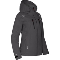 Bergson Outdoorjacke LEKNES Damen Regenjacke, recycelt, Netzfutter, 20000 mm Wassersäule, Normalg grau