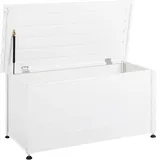 Beliani Kissenbox 330L 123 x 60 x 0 cm Weiß