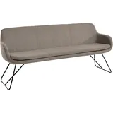 Musterring Essbank MUSTERRING "Tavia", grau (taupe, schwarz), B:180cm H:87cm T:66cm, 100% PES, Sitzbänke, Essbank, Schlittengestell in drei Ausführungen, Breite 180, 200 oder 220 cm