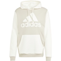 Adidas Herren Essentials Fleece Big Logo Hoodie Kapuzensweat, Putty Grey/Off White, L