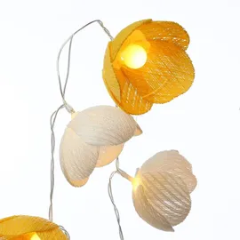 MARELIDA LED-Lichterkette Blumen 1,4 m Weiß/Gelb