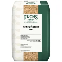 FUCHS Professional - Senfkörner, ganz | Zum Mörsern für Marinaden, Suppen und Saucen | Profi-Qualität für Großverbraucher | 1,1 kg im recyclebaren Beutel