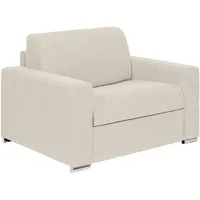 Schlafsessel mit Matratze - Liegefläche 70 cm - Matratze 14 cm - Stoff - Beige - CALITO