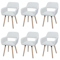 MCW 6er-Set Esszimmerstuhl MCW-A50 II, Stuhl Küchenstuhl Polsterstuhl, Holz