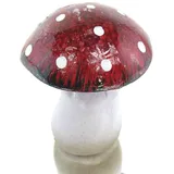 Kaemingk Deko Vintage Fliegenpilz Rot & Weiß Pilz Ø 6,5 cm - Terracotta
