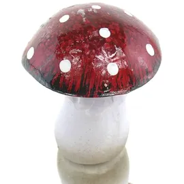 Kaemingk Deko Vintage Fliegenpilz Rot & Weiß Pilz Ø 6,5 cm - Terracotta
