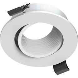 ledscom.de Deckeneinbaurahmen KUN, rund, schwenkbar, weiß