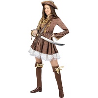 Funidelia | Kolonialistisches Piratin Kostüm für Damen Größe XS Korsar, Seeräuber - Farben: Bunt, Zubehör für Kostüm - Lustige Kostüme für deine Partys