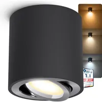 Linovum CORI Aufbauspot schwenkbar in schwarz gebürstet - mit